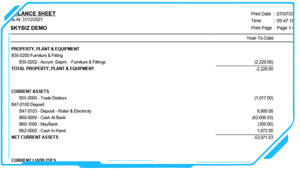 cloud accounting reports